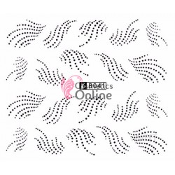 Stickere cu Apa pentru unghii cod B041 Negre